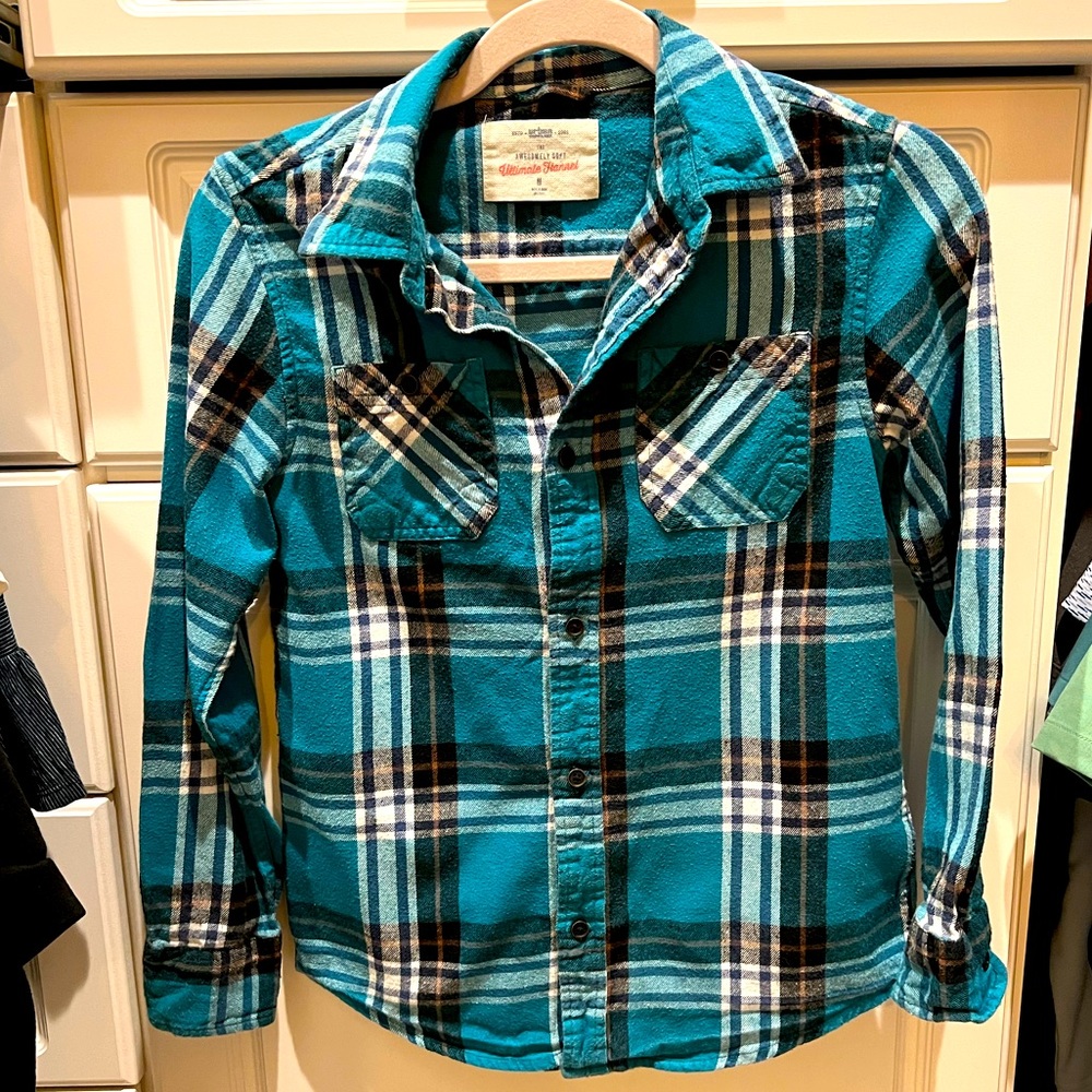 Girls blue flannel